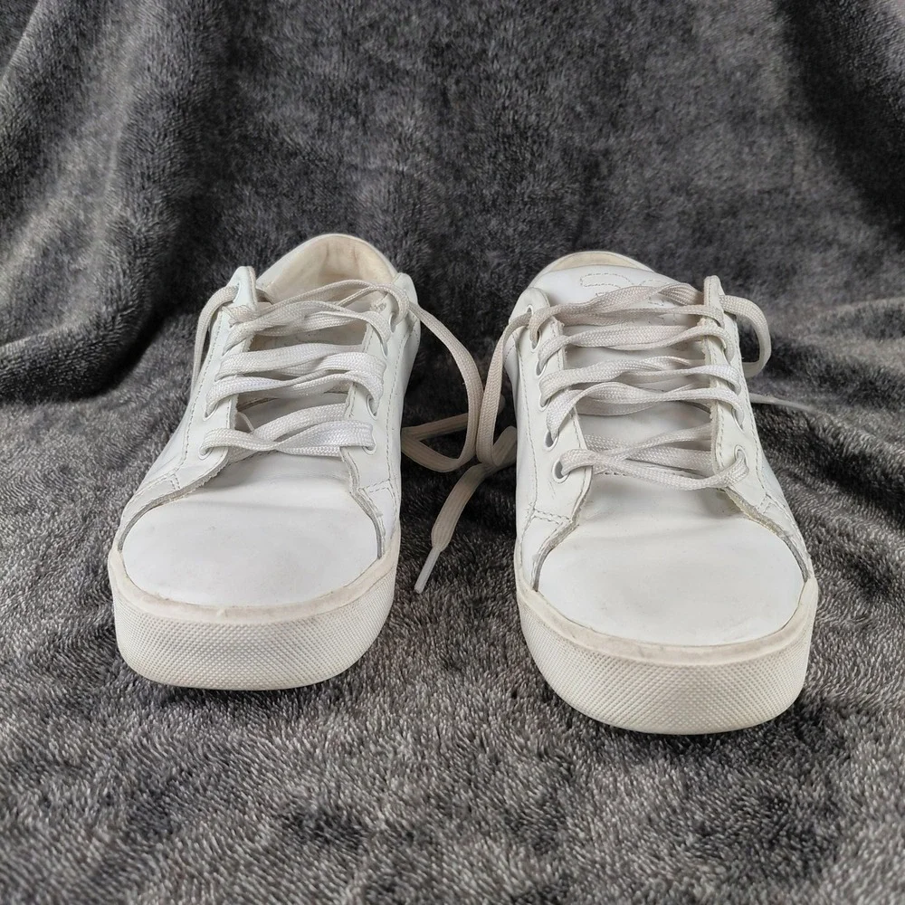 Sam‎ Edelman Ethyl Leather Low Top Sneakers White Women's Size 7.5M